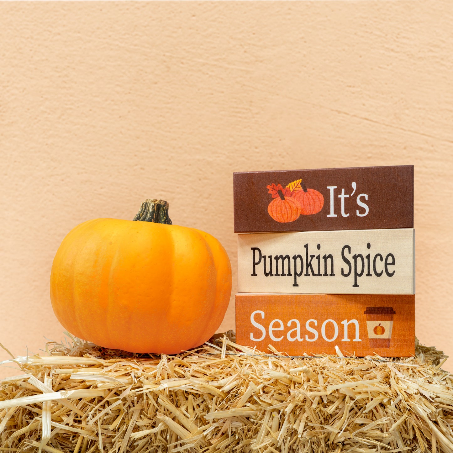 JennyGems It's Pumpkin Spice Season, Fall Decor, Harvest, Fall Room Decor, Autumn Decor, Fall Decorations for Home, Fall Home, Tabletop, Tiered Tray, Made in USA