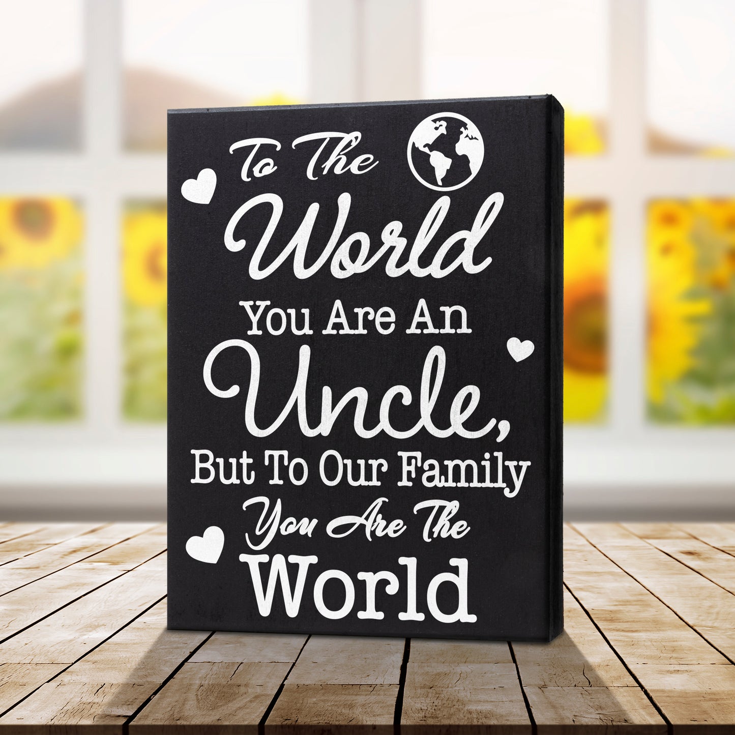 JennyGems Uncle Gifts, Gifts for Uncle, Best Uncle Gifts, Birthday Gifts for Uncle From Niece Nephew, 6x8 Inch Wood Sign, Meaningful Tabletop and Shelf Decoration, Uncle Decor, Made in USA