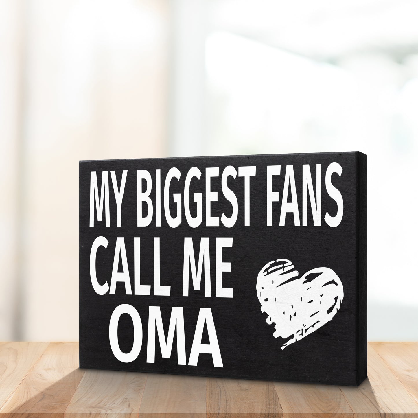 JennyGems Gifts for Oma, Oma Gifts from Granddaughter Grandson, My Biggest Fans Call Me Oma Wood Box Sign, Oma Gifts for Christmas, Oma Birthday Gifts from Grandkids, Oma Home Decor Plaque