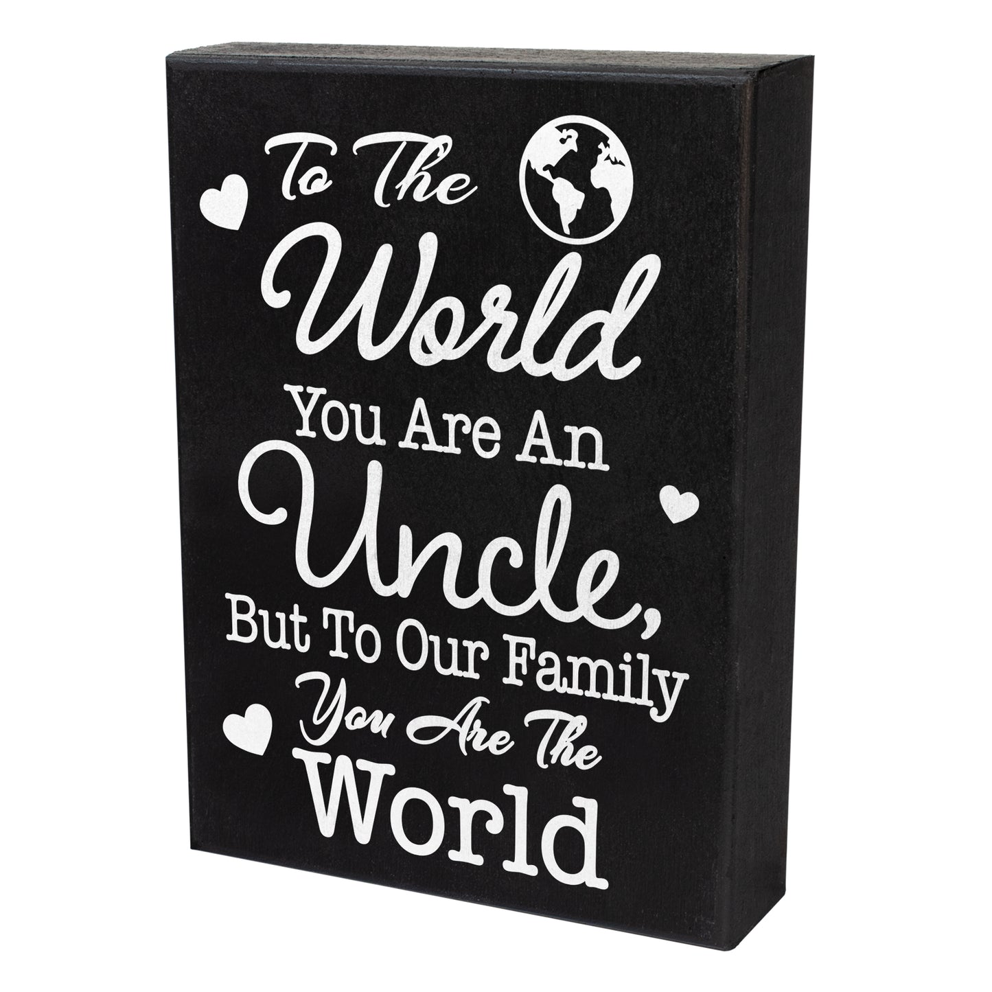 JennyGems Uncle Gifts, Gifts for Uncle, Best Uncle Gifts, Birthday Gifts for Uncle From Niece Nephew, 6x8 Inch Wood Sign, Meaningful Tabletop and Shelf Decoration, Uncle Decor, Made in USA