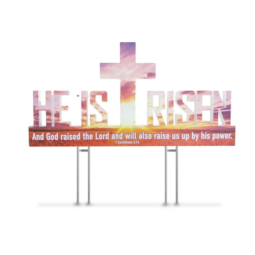 He Is Risen Outdoor Yard Sign, Sunset