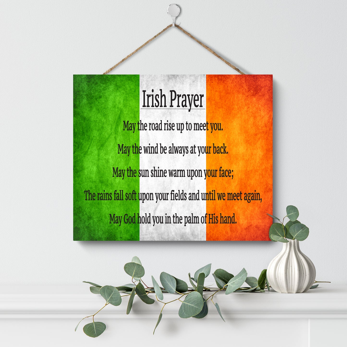 JennyGems Irish Prayer Wooden Sign, May the Road Rise Up To Meet You, 10x12 Hanging Wood Sign, Celtic Gifts, Irish Gifts, American Made