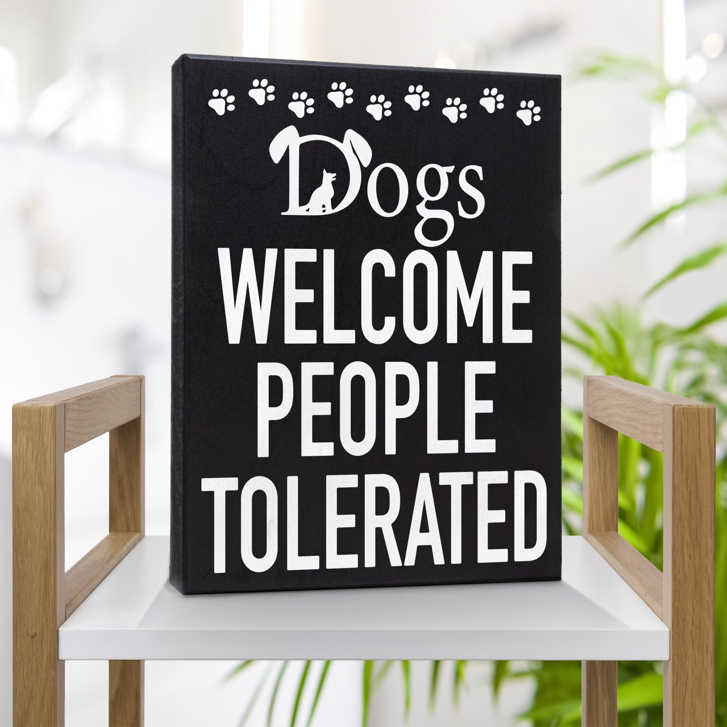 JennyGems Dog Accessories, Dogs Welcome People Tolerated, Birthday Gifts For Women, Wood Box Sign, Dog Stuff, Gift For Mom, Puppy Supplies, Dog Mom, Dog Dad, Funny Gifts, Gag Gifts, Made in USA