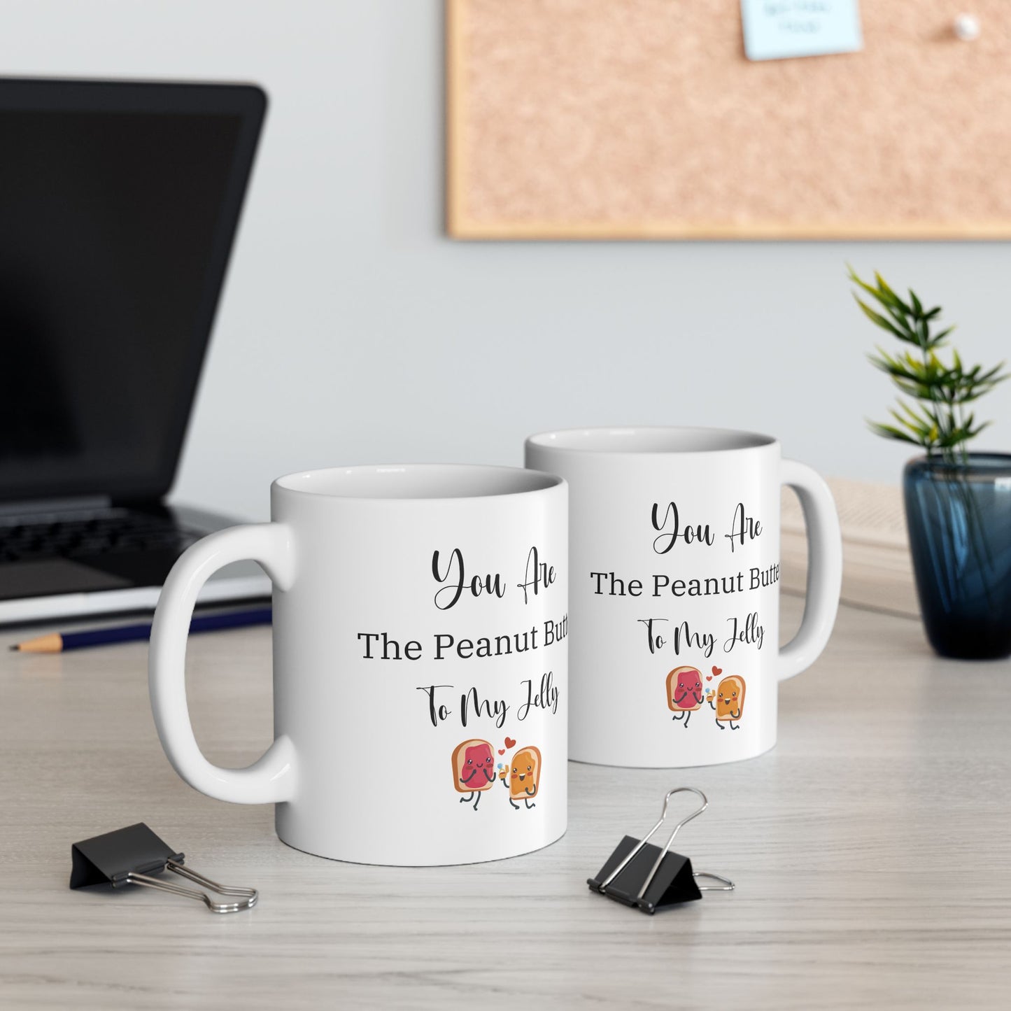 Romantic Playful Ceramic Mug, You're the Peanut Butter to my Jelly Gift Mug, Valentine's Day Present, Anniversary Gift, Cute Couple's Coffee