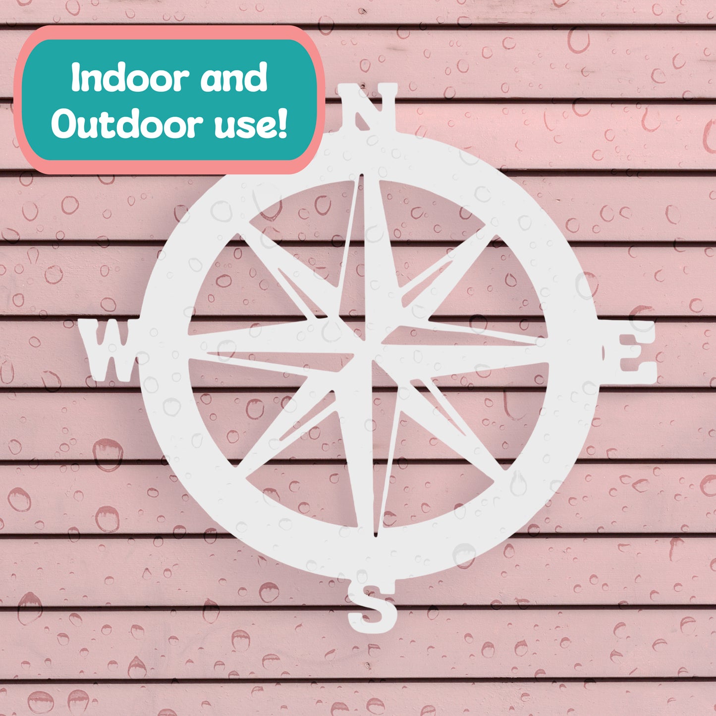 Nautical Compass Sign - Outdoor PVC (3 Foot)