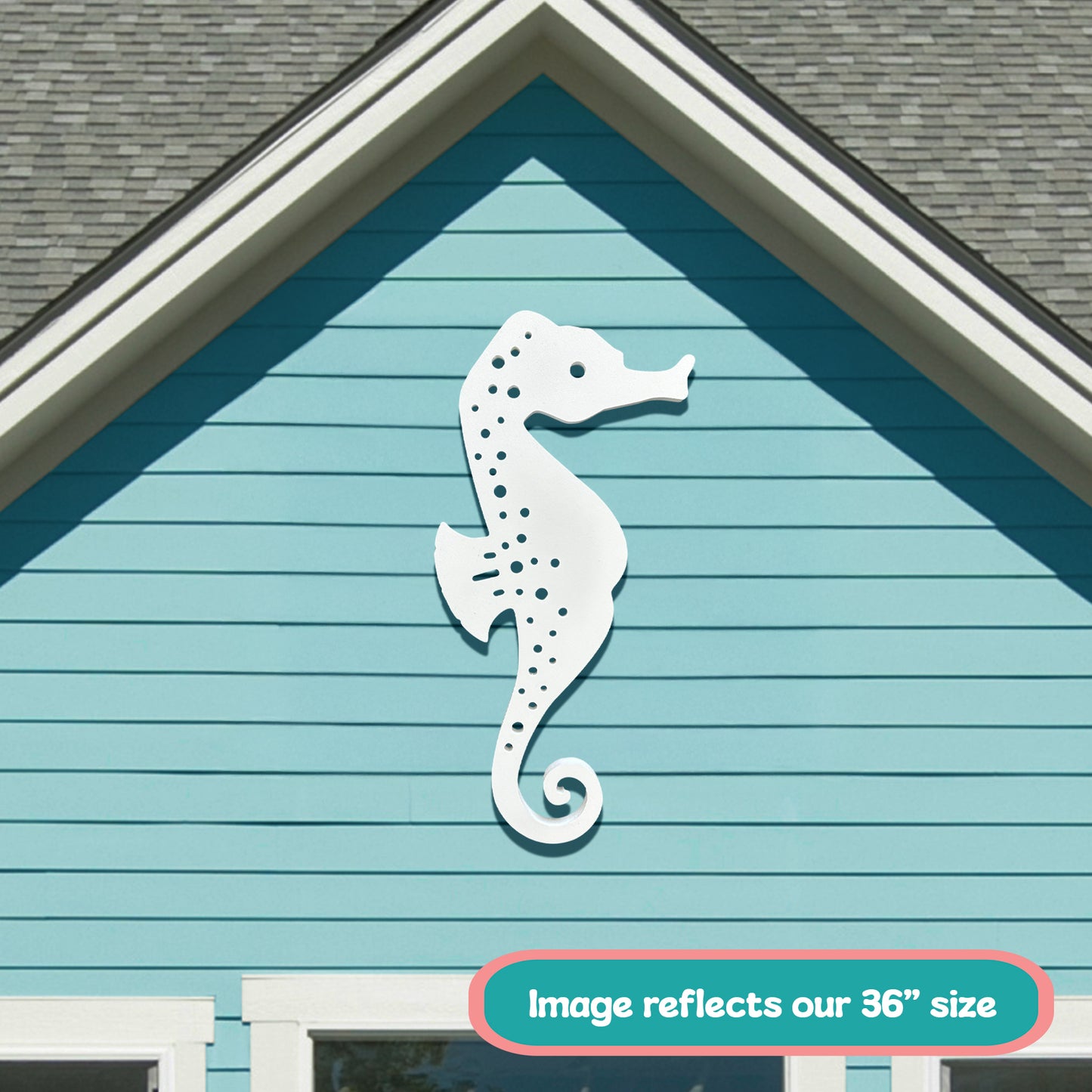 Outdoor PVC Seahorse Sign, 2 Foot