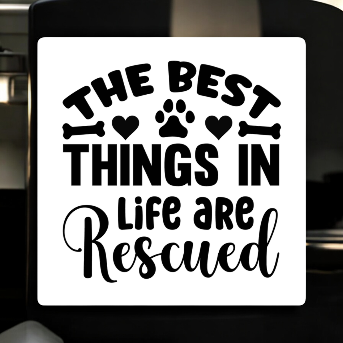 Rescued Dog Magnets - Gift for Rescue Mom Dads, Fridge Magnet, Dog Lover Kitchen Decor, Pet Owner Gift, Animal Rescue Advocate, Cute Dog