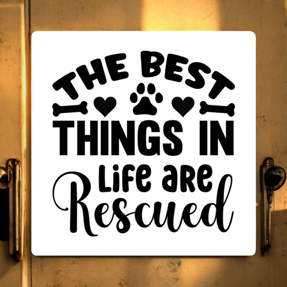 Rescued Dog Magnets - Gift for Rescue Mom Dads, Fridge Magnet, Dog Lover Kitchen Decor, Pet Owner Gift, Animal Rescue Advocate, Cute Dog