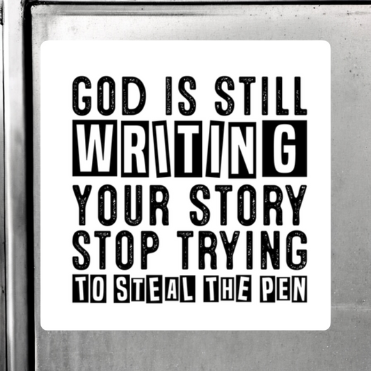 God is Writing Your Story Fridge Magnet, Religious Faith Decor, Inspirational Gift, Christian Home Decor