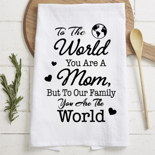 Unique Mothers Day Gift, Heartfelt Sentiment Kitchen Towel for Mom, Meaningful Tea Towel, Decorative Mom Gift for Home & Kitchen