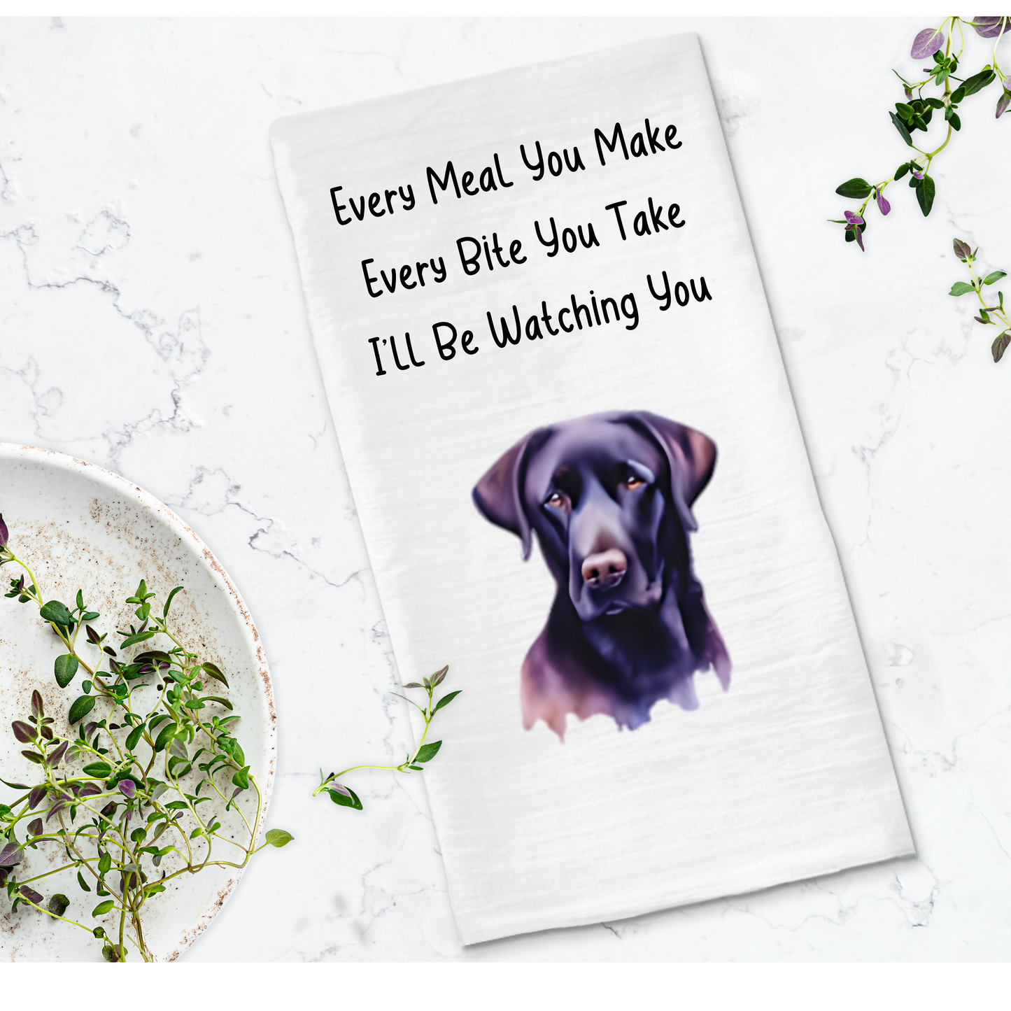 Labrador Retriever Tea Towel - Funny Dog Owner Kitchen Decor, Cute Saying, Dog Lover Gift, Lab Owners, Gift for Lab