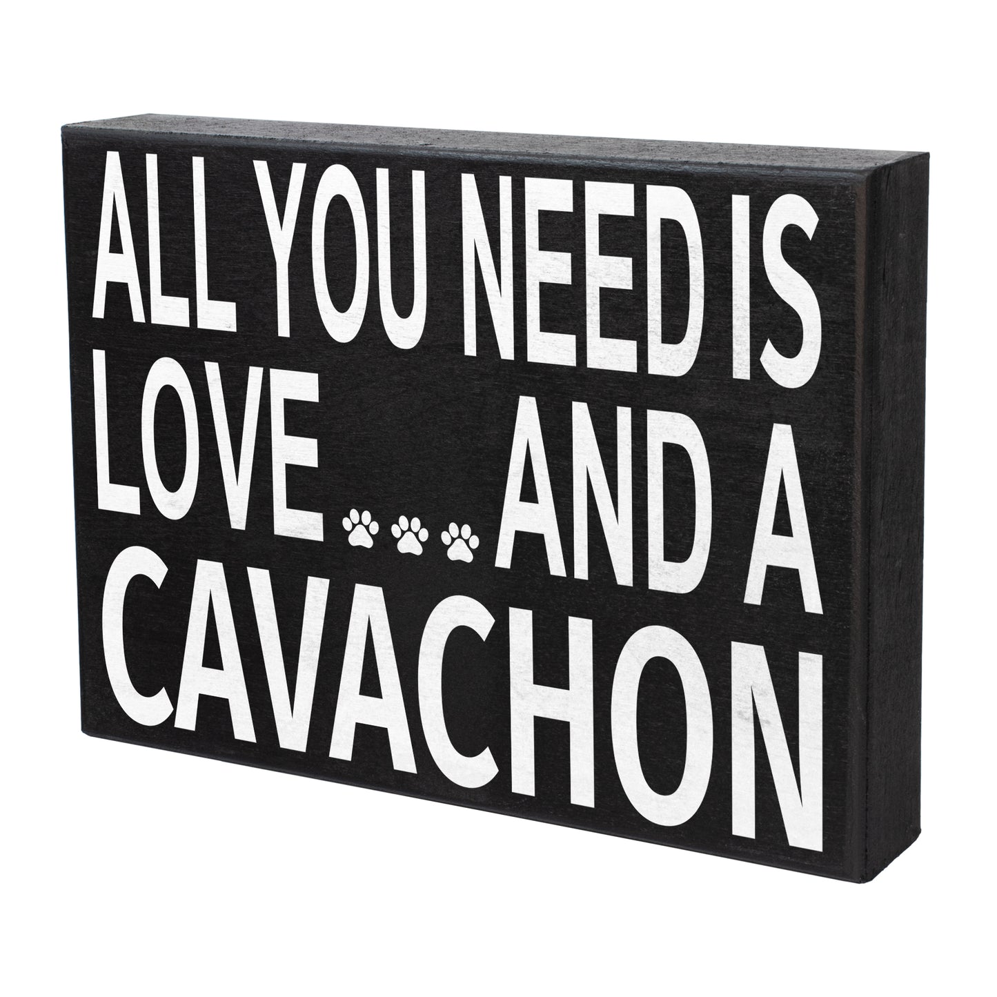 JennyGems All You Need Is Love And A Cavachon Sign, American Made 8x6 inch Wall Hanging Decor, Cavachon Gifts, Cavachon Mom Gifts, Wall Art