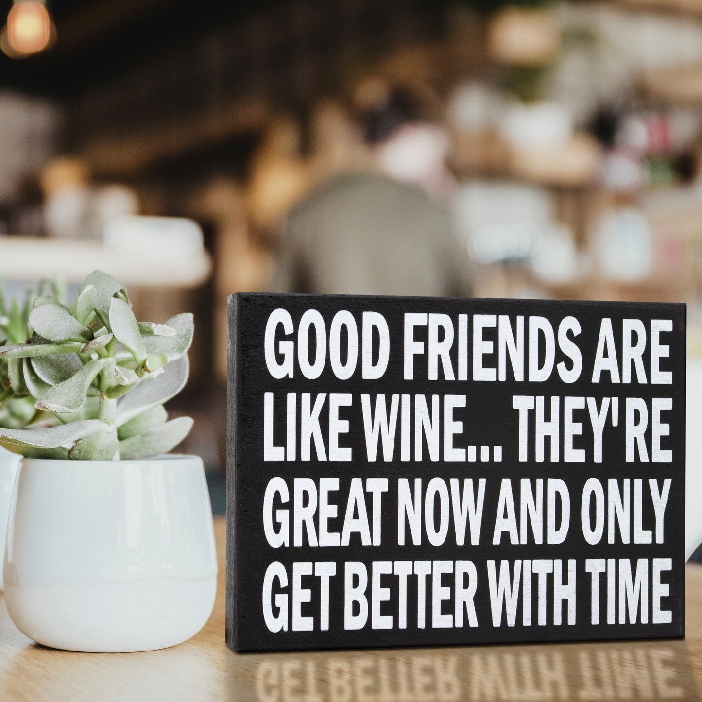 JennyGems Friendship Gifts, Good Friends Are Like Wine They're Great Now And Only Get Better With Time, Wine Gifts, American Made 8x6 in Wood Wall Hanging, Wall Art, Friend Gift, Wine Sign, Wine Decor