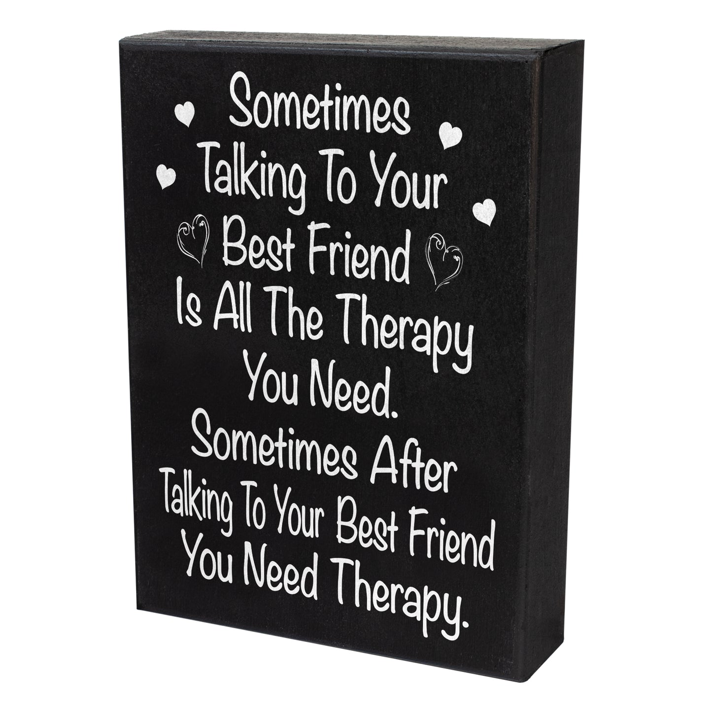 Funny Best Friend Therapy Sign – Unique Gift for Friends, Friendship Birthday Gift, Humorous Wooden Decor