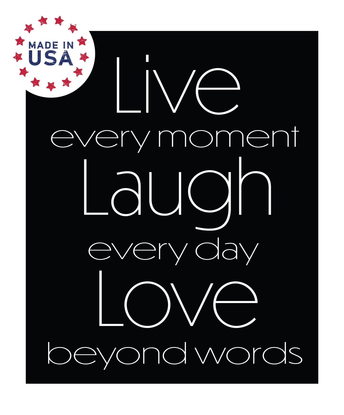 JennyGems Live Laugh Love Wooden Sign, Farmhouse Modern, Inspirational Decor, Made in USA