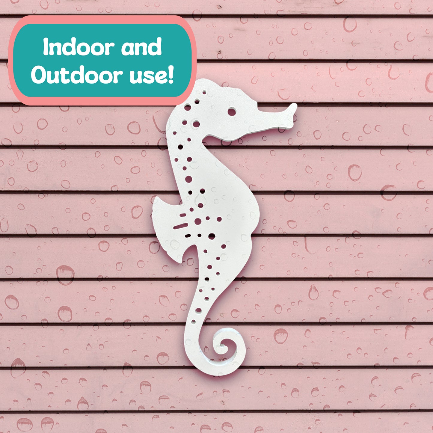 Outdoor PVC Seahorse Sign, 2 Foot