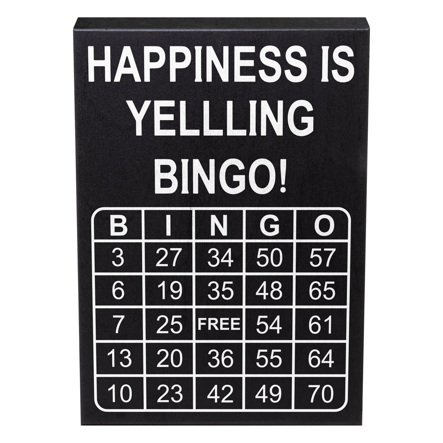 Bingo Lover Gifts - Cute Bingo Sign for Game Night, Happiness is Yelling Bingo, Perfect Grandma & Mom Gift, Bingo Queen Decor