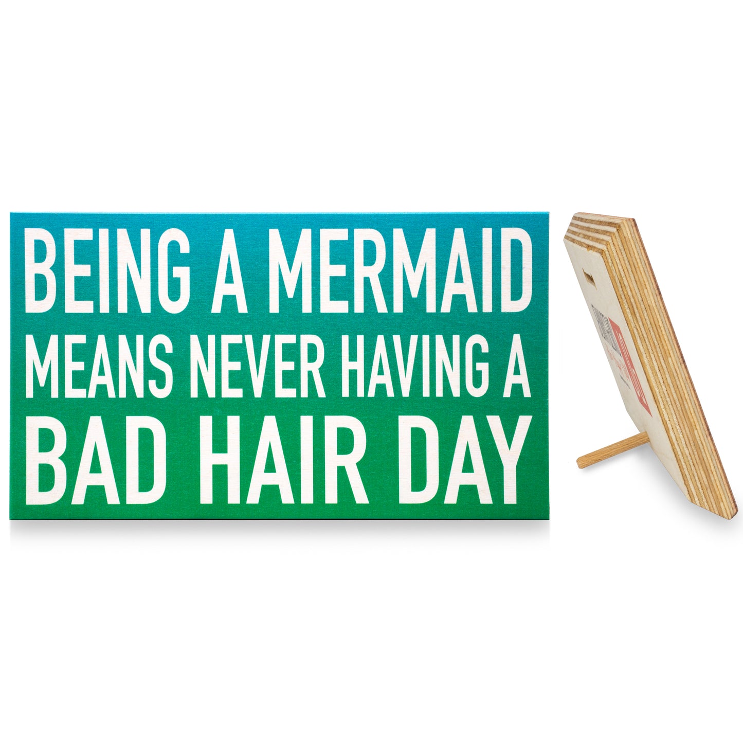 JennyGems Funny Gifts, 9.5x5.5 Inch Wood Sign, Funny Mermaid Wall Signs, Mermaid Decor, Mermaid Gifts, Beach Decor, Beach House Signs