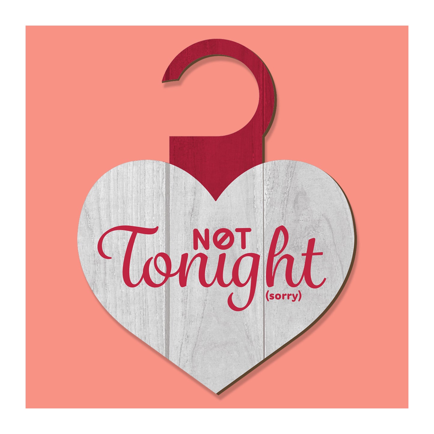 JennyGems Funny Date Night Decision Sign for Him or Her, Tonight Not Tonight Reversible Door Hanger, Couples Gift, Made in USA