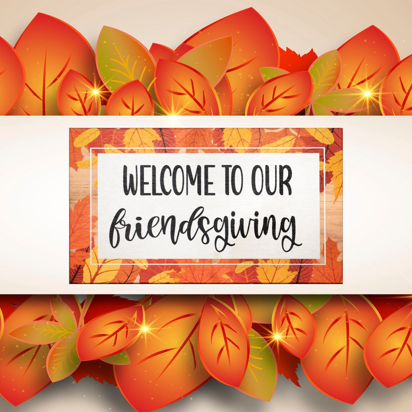 JennyGems Friendsgiving Decorations Party Decor, Fall Decor Friendsgiving Sign, Welcome to Our Friendsgiving Wood Sign, Thanksgiving Decorations, Fall Decorations for Home