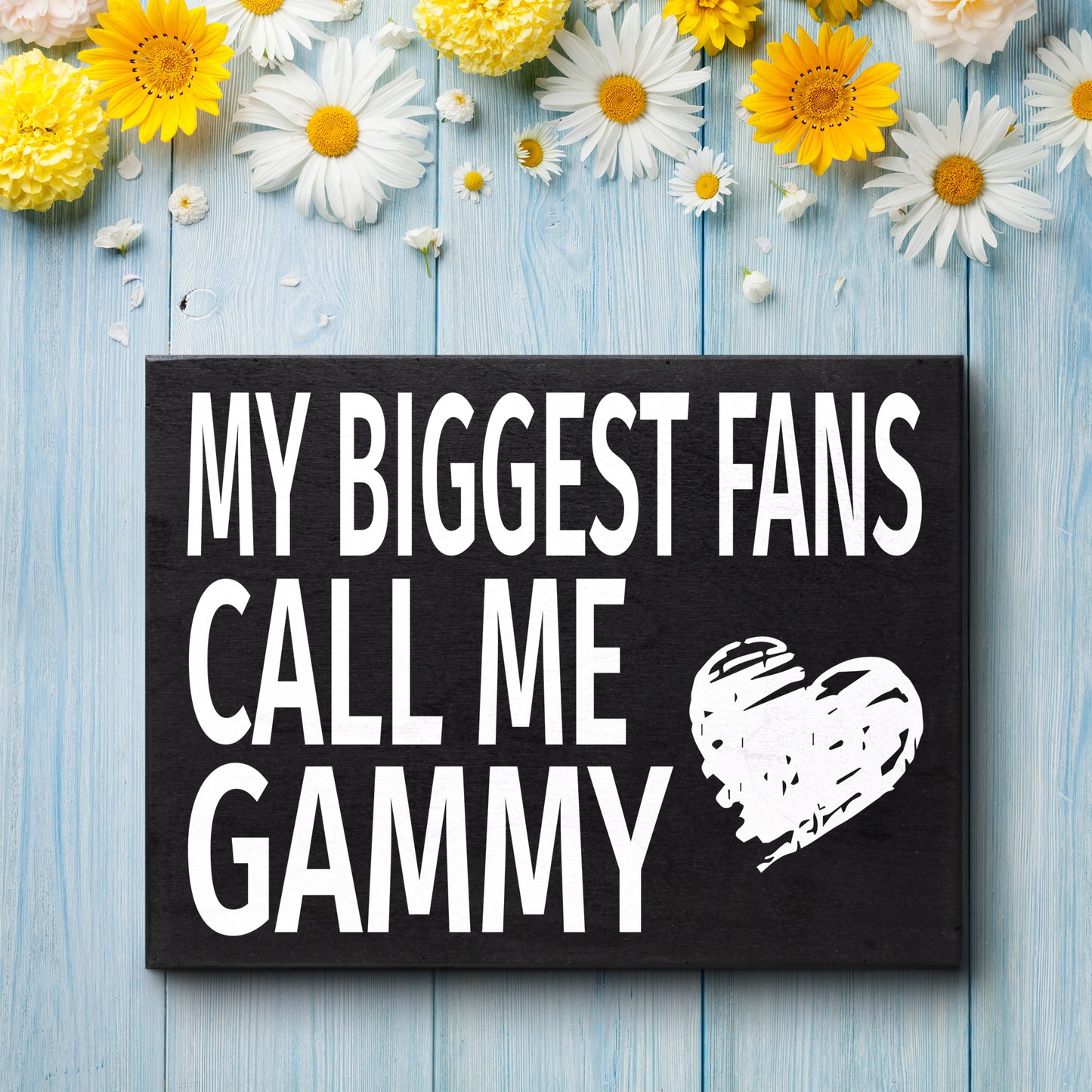 JennyGems Gifts for Gammy, Gammy Gifts from Grandkids, My Biggest Fans Call Me Gammy Wooden Sign, Gammy Gifts for Christmas, Gammy Birthday Gifts