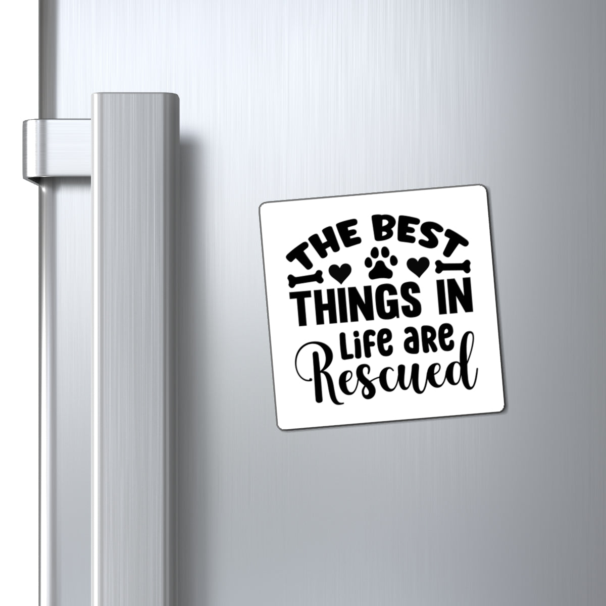 Rescued Dog Magnets - Gift for Rescue Mom Dads, Fridge Magnet, Dog Lover Kitchen Decor, Pet Owner Gift, Animal Rescue Advocate, Cute Dog