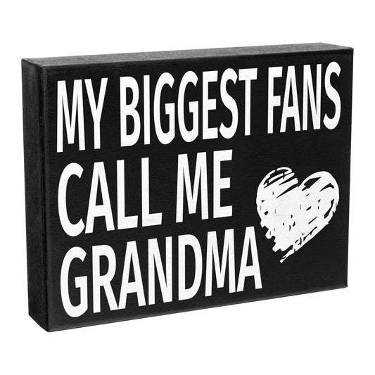 JennyGems My Biggest Fans Call Me Grandma Sign, Grandma Decor, Grandma Wall Art, Grandma Gifts