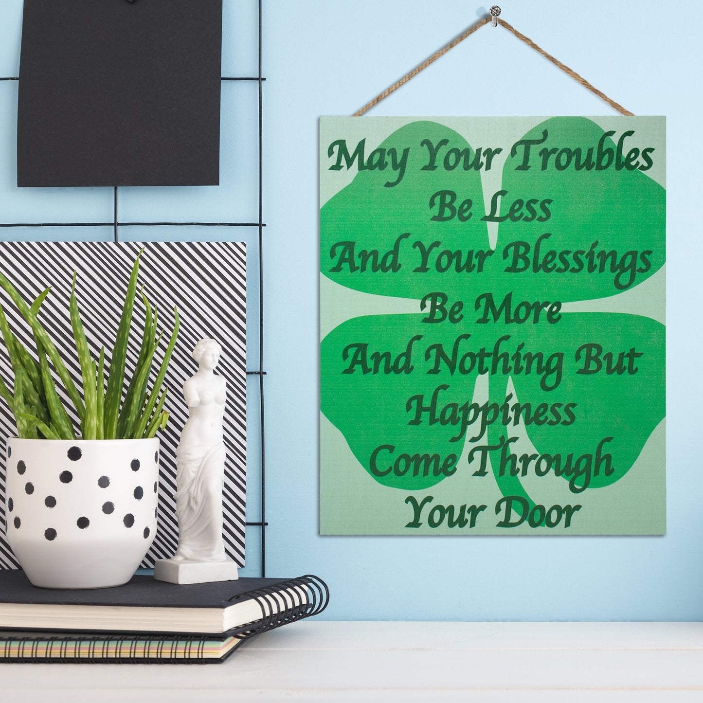 Irish Blessing Sign, Irish Gifts, May Your Troubles Be Less Wooden Sign, Irish Prayer