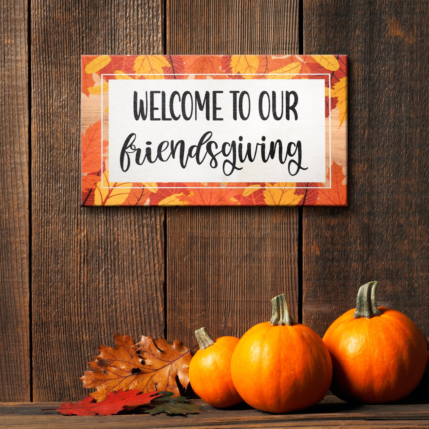 JennyGems Friendsgiving Decorations Party Decor, Fall Decor Friendsgiving Sign, Welcome to Our Friendsgiving Wood Sign, Thanksgiving Decorations, Fall Decorations for Home