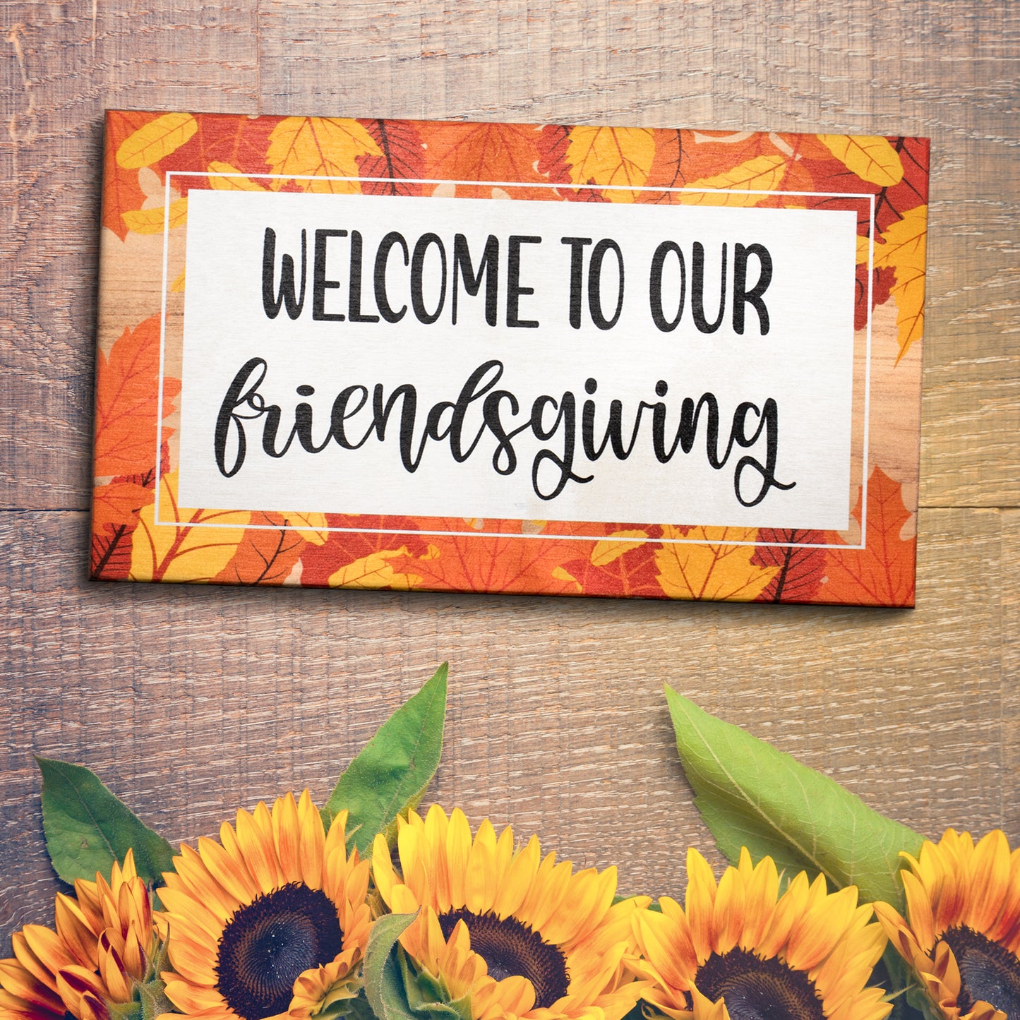 JennyGems Friendsgiving Decorations Party Decor, Fall Decor Friendsgiving Sign, Welcome to Our Friendsgiving Wood Sign, Thanksgiving Decorations, Fall Decorations for Home