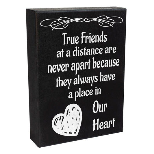 JennyGems True Friends At A Distance Are Never Apart Sign, Friend Gifts, Going Away Gifts For Friends, Long Distance Friendship Sign