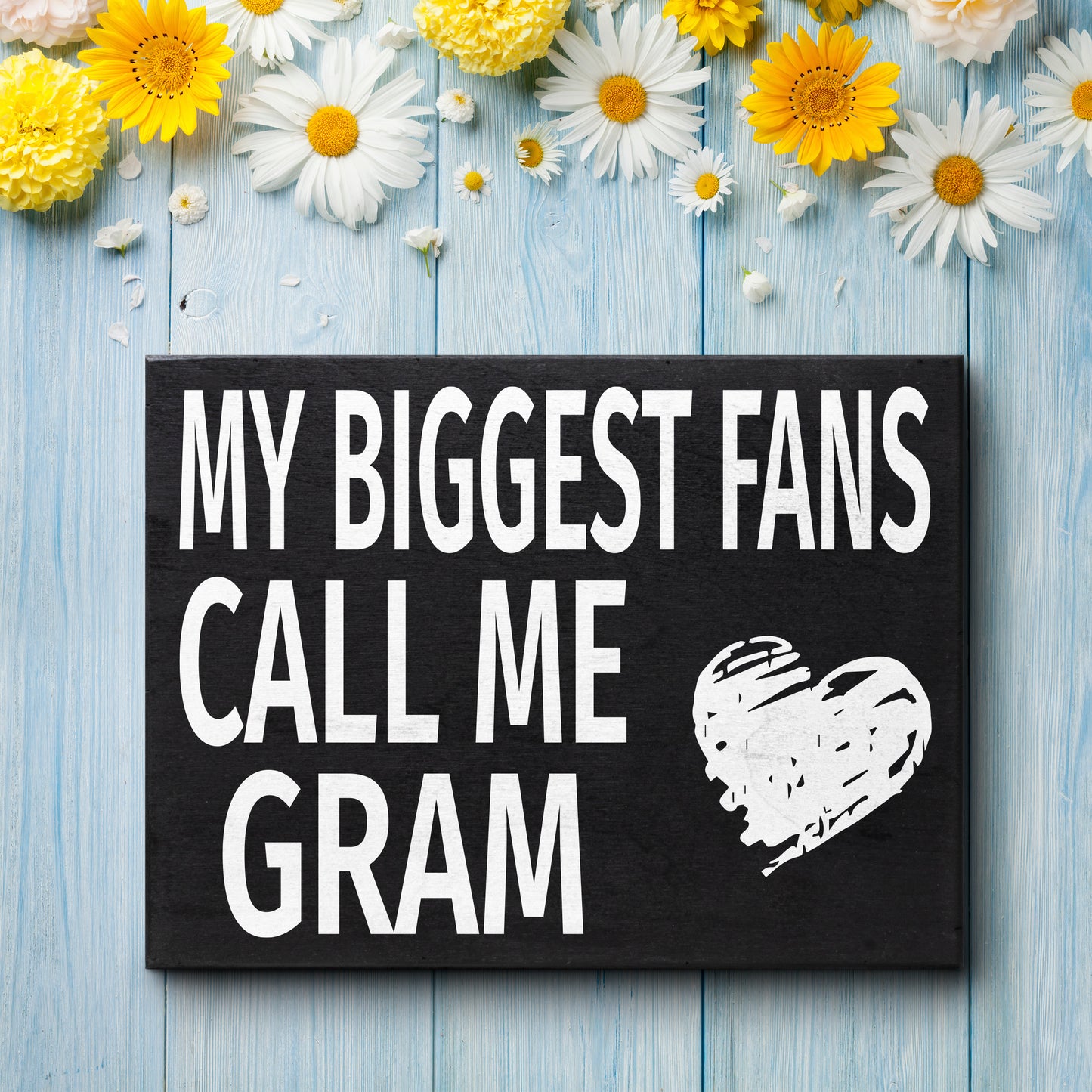 JennyGems Gifts for Gram, Gram Gifts from Granddaughter Grandson, My Biggest Fans Call Me Gram Wooden Box Sign, Gram Gifts for Christmas, Gram Birthday Gifts from Grandkids