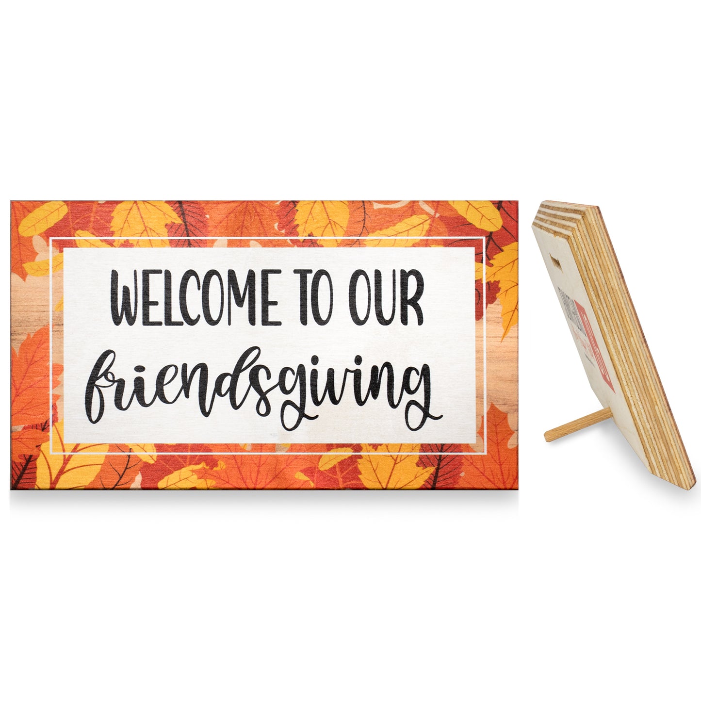 JennyGems Friendsgiving Decorations Party Decor, Fall Decor Friendsgiving Sign, Welcome to Our Friendsgiving Wood Sign, Thanksgiving Decorations, Fall Decorations for Home