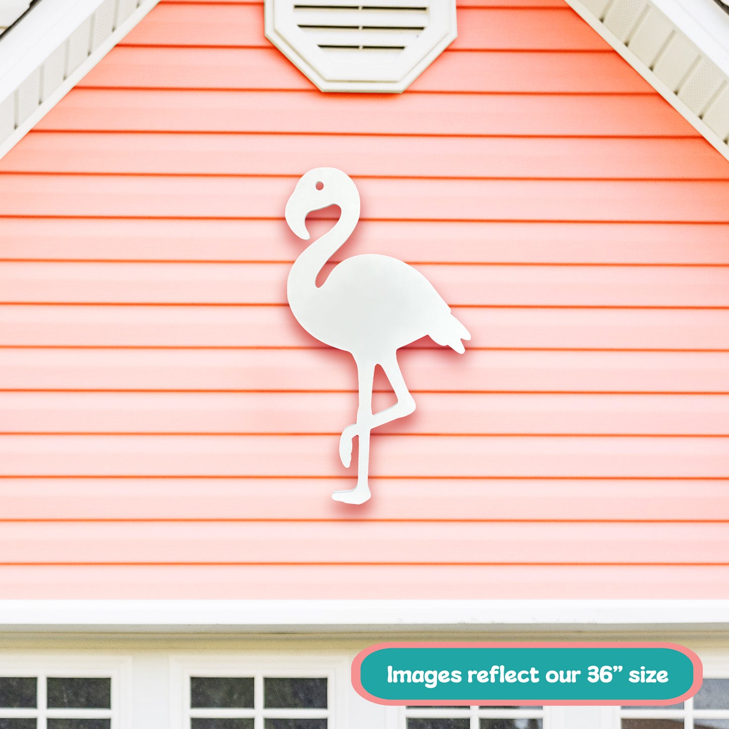 Outdoor PVC Flamingo Sign, 2 Foot