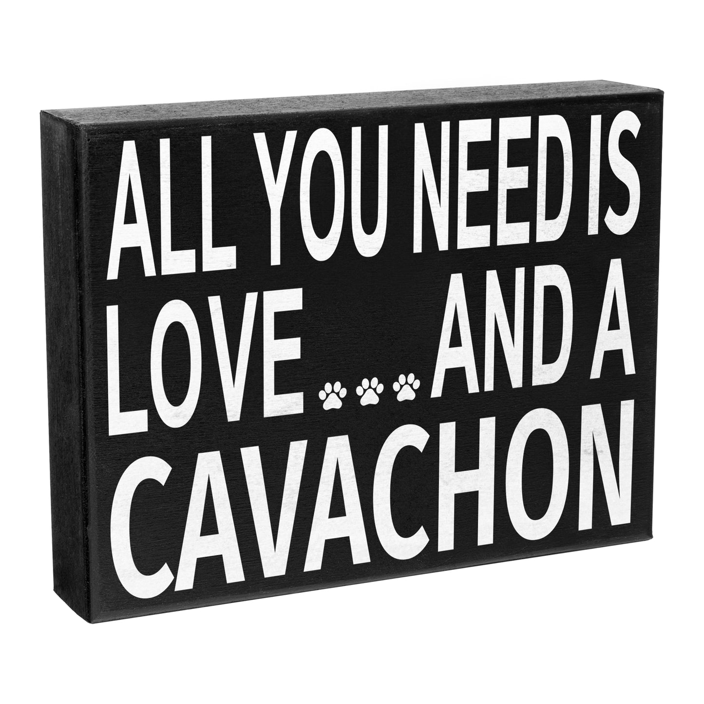 JennyGems All You Need Is Love And A Cavachon Sign, American Made 8x6 inch Wall Hanging Decor, Cavachon Gifts, Cavachon Mom Gifts, Wall Art