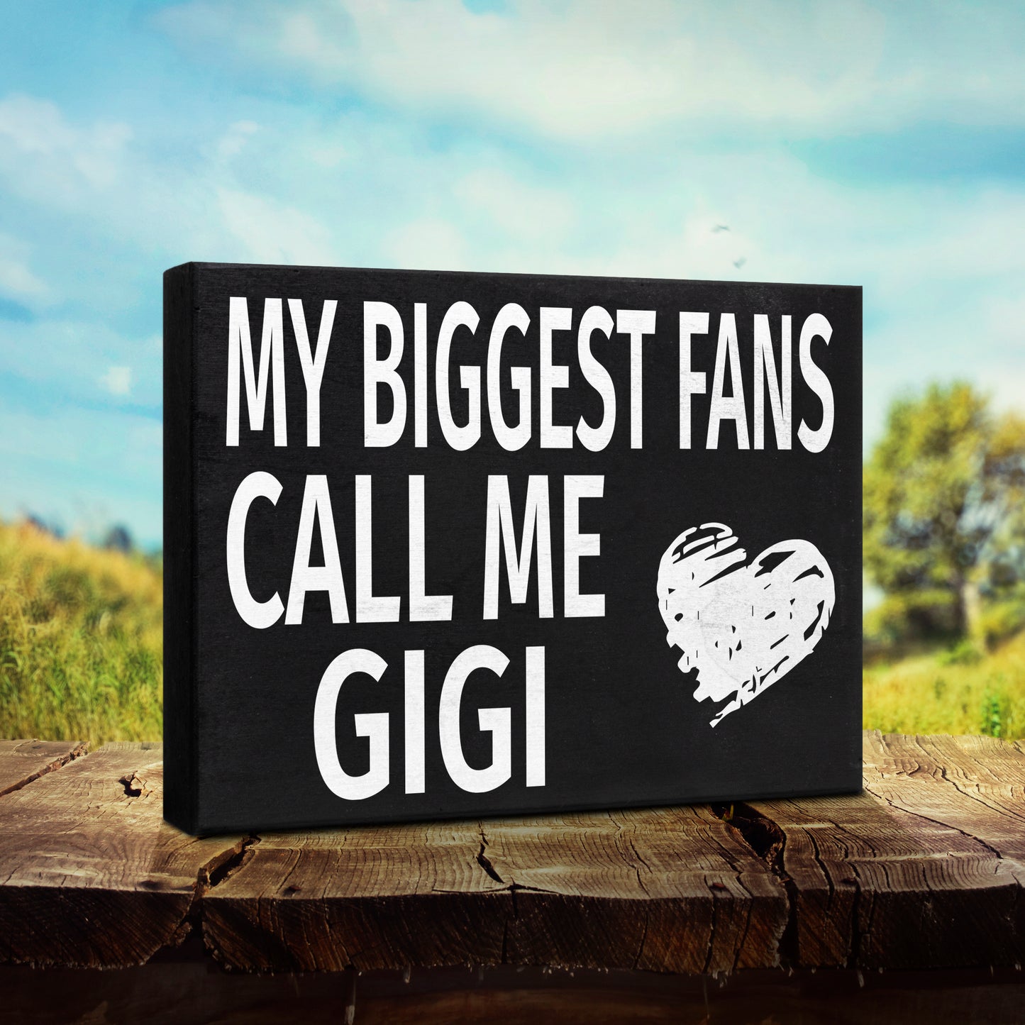 JennyGems Gifts for Gigi, Gigi Gifts from Granddaughter Grandson, My Biggest Fans Call Me Gigi Wood Box Sign, Best Gigi Wall Decor, Gigi Gifts for Christmas, Gigi Birthday Gifts from Grandkids