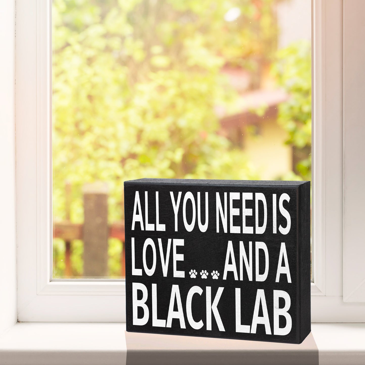 JennyGems All You Need is Love and a Black Lab Wooden Sign, Black Lab Gifts, Black Lab Moms and Owners, Labrador Retriever, Made in USA