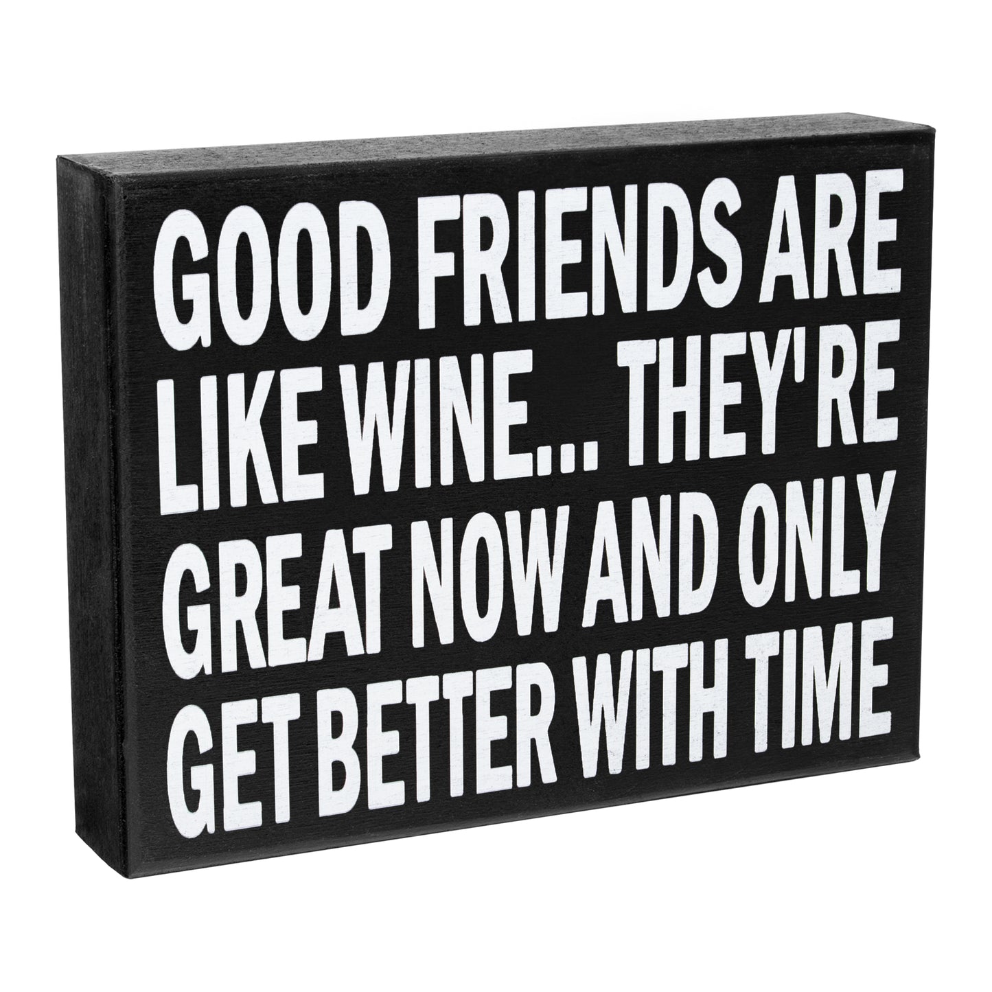 JennyGems Friendship Gifts, Good Friends Are Like Wine They're Great Now And Only Get Better With Time, Wine Gifts, American Made 8x6 in Wood Wall Hanging, Wall Art, Friend Gift, Wine Sign, Wine Decor