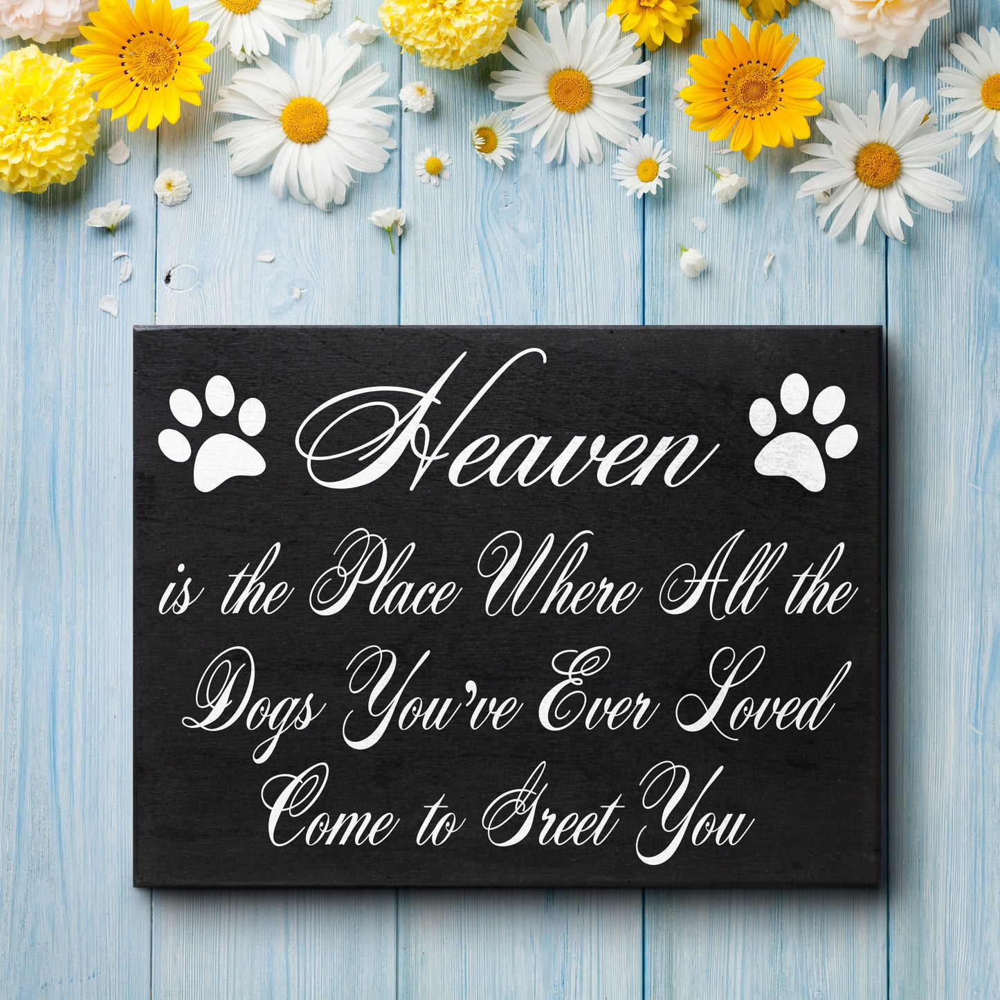 JennyGems Heaven is The Place Where All The Dogs You've Ever Loved Come to Greet You | Wood Box Sign | Memorial Plaque | Home Accent | Dog Decor | American Made