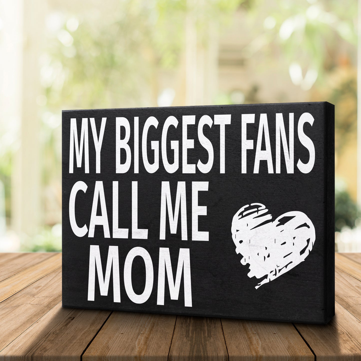 JennyGems Gifts for Mom, Mom Birthday Gifts, My Biggest Fans Call Me Mom, Mom Gifts Sign Decor Plaque, 8x6 Inch Wood Sign, Mom Signs for Home Decor