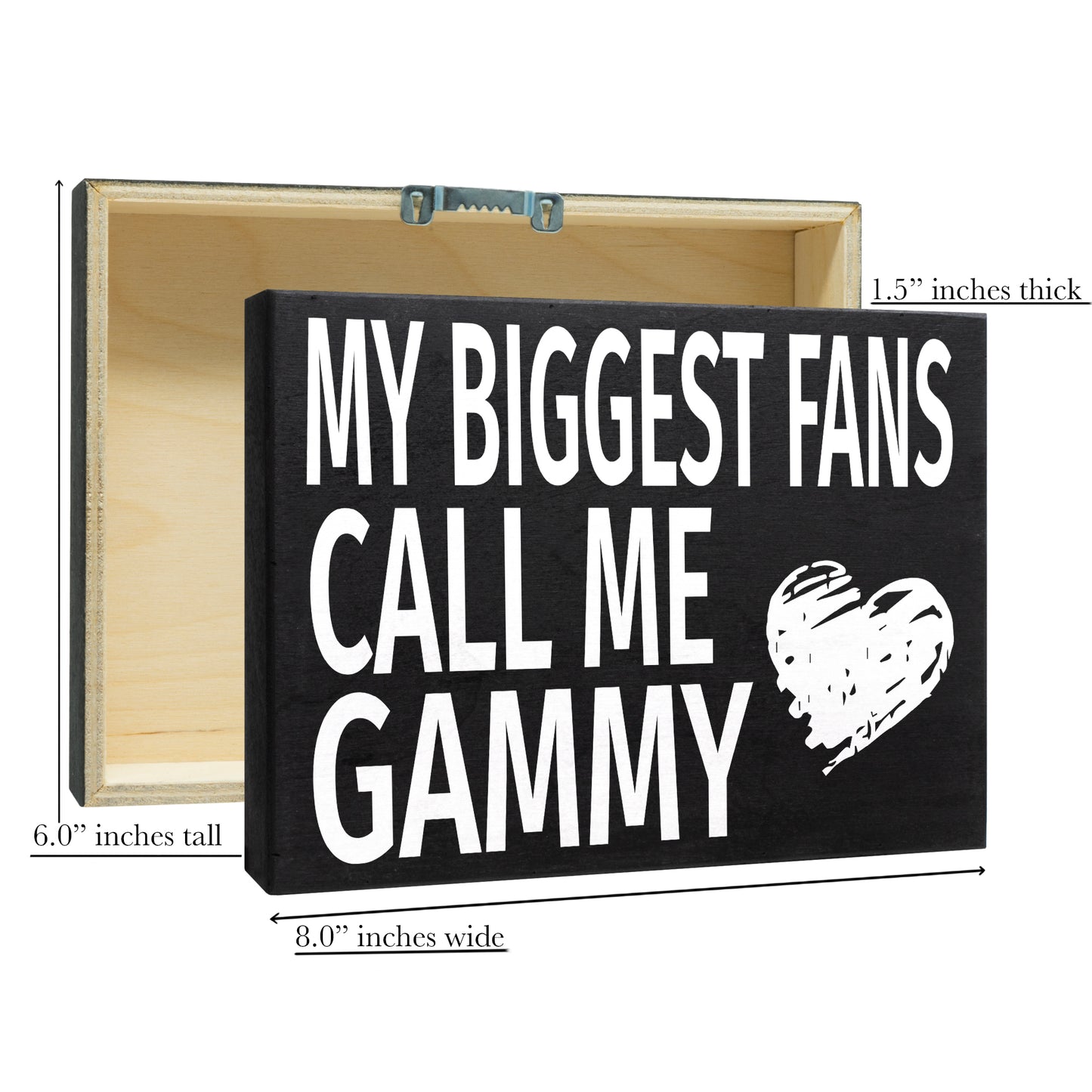 JennyGems Gifts for Gammy, Gammy Gifts from Grandkids, My Biggest Fans Call Me Gammy Wooden Sign, Gammy Gifts for Christmas, Gammy Birthday Gifts