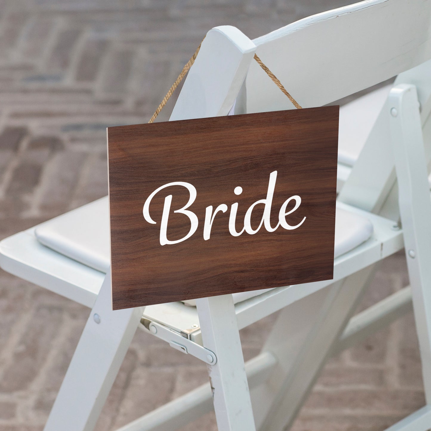 JennyGems Bride And Groom Wedding Chair Signs, Set of 2, 7.25x6x.25 Inches each, Wedding Reception Chair Decor, Wedding Decoration, Home Decor, American Made