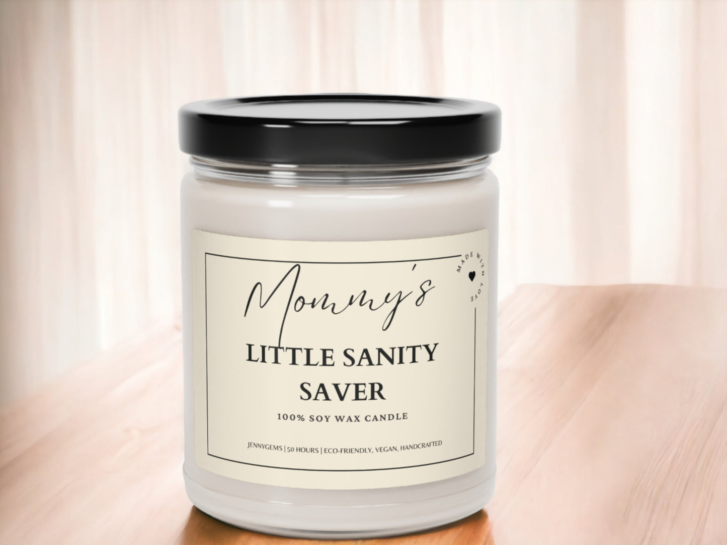 New Mom Gift Candle – ‘Mommy’s Little Sanity Saver’ | Funny Baby Shower Gift for New Moms, Postpartum Care, and Mom-to-Be Present