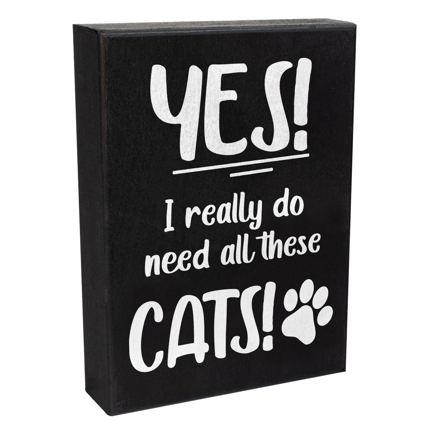 JennyGems Gifts for Cat Lovers, Yes I Really Do Need All These Cats 6x8 Inch Wood Sign, Cat Stuff for Cat Lovers, Cat Lover Gifts Crazy Cat Lady Gifts, Funny Cat Signs, Cat Mom Gifts Cat Decor