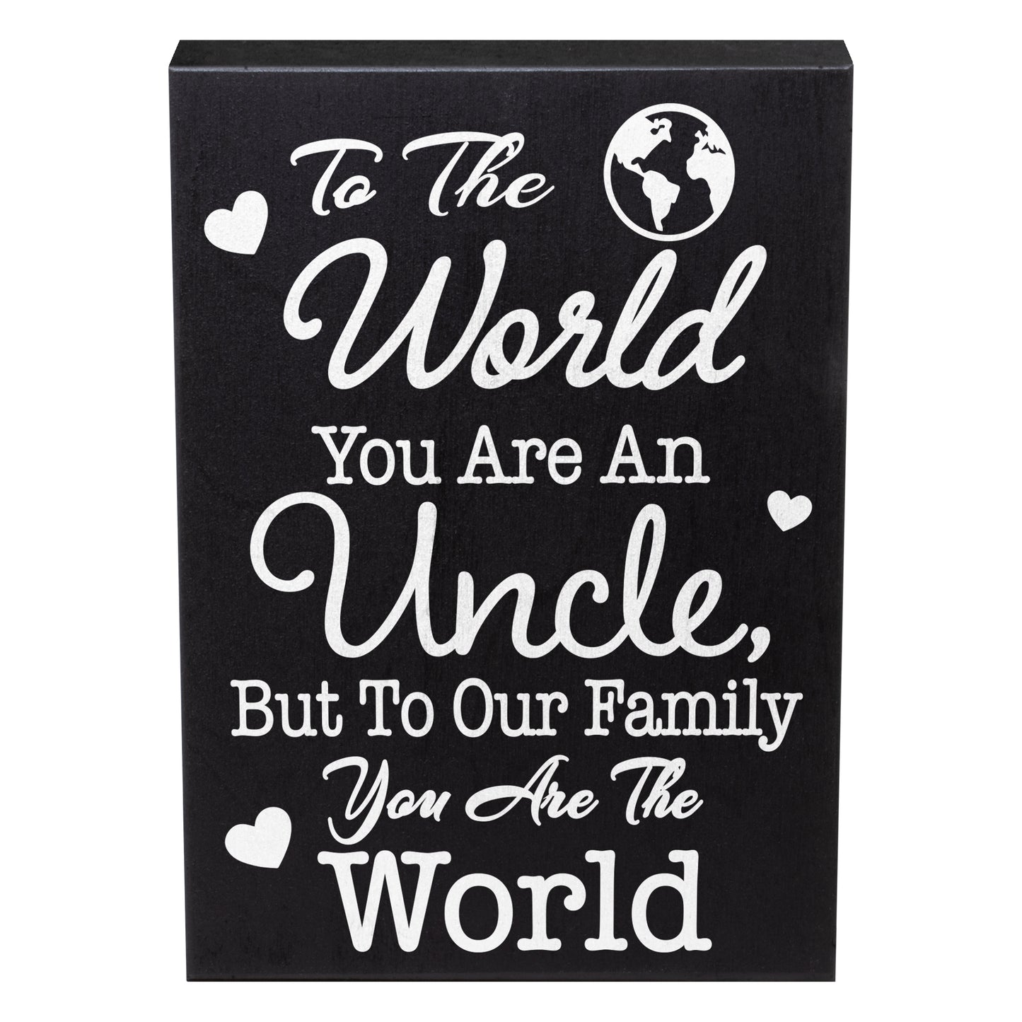 JennyGems Uncle Gifts, Gifts for Uncle, Best Uncle Gifts, Birthday Gifts for Uncle From Niece Nephew, 6x8 Inch Wood Sign, Meaningful Tabletop and Shelf Decoration, Uncle Decor, Made in USA