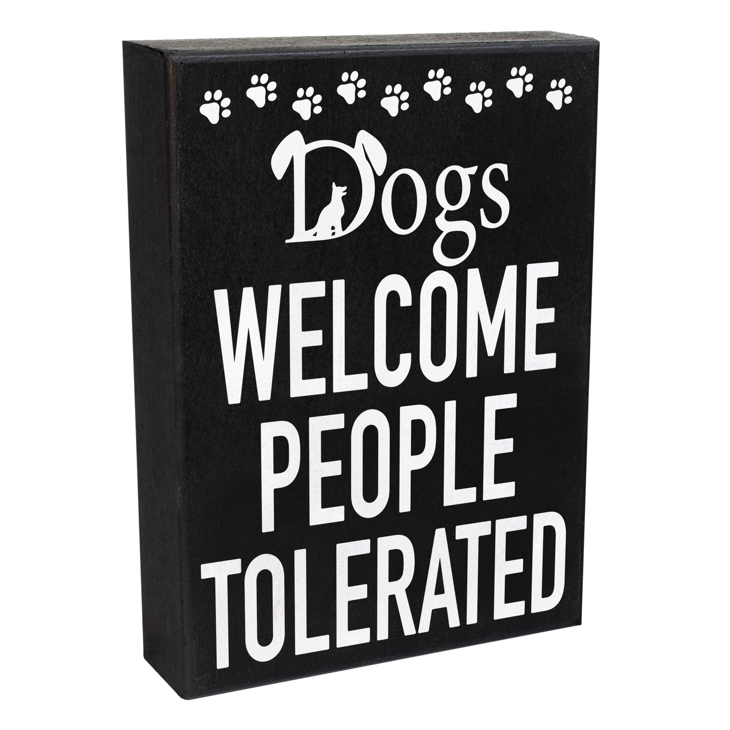 JennyGems Dog Accessories, Dogs Welcome People Tolerated, Birthday Gifts For Women, Wood Box Sign, Dog Stuff, Gift For Mom, Puppy Supplies, Dog Mom, Dog Dad, Funny Gifts, Gag Gifts, Made in USA