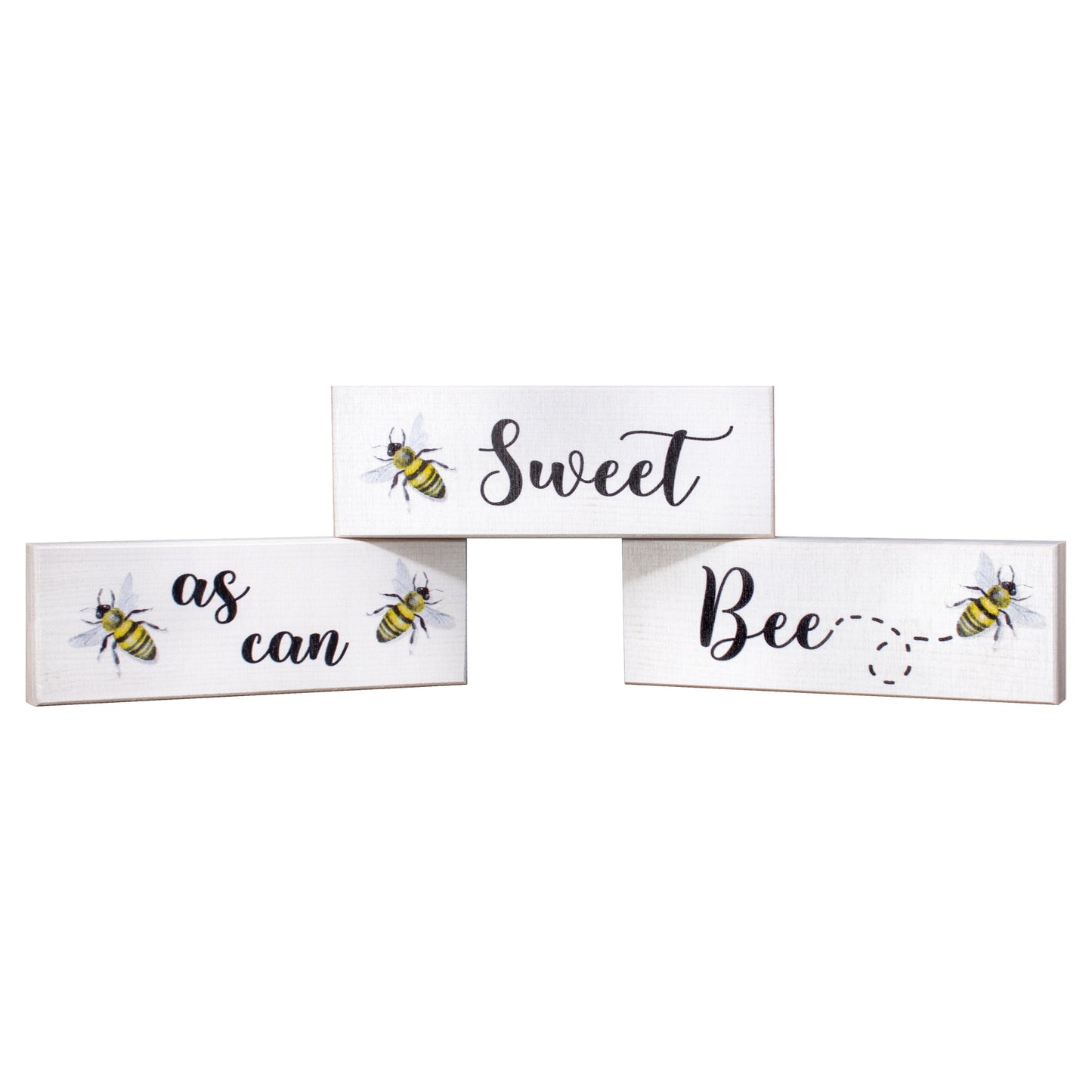 JennyGems Spring Decor Sign Decorations Farmhouse, Sweet as Can Bee, Farmhouse Accents, Tabletop Centerpiece Mantel Decorations, Made in USA