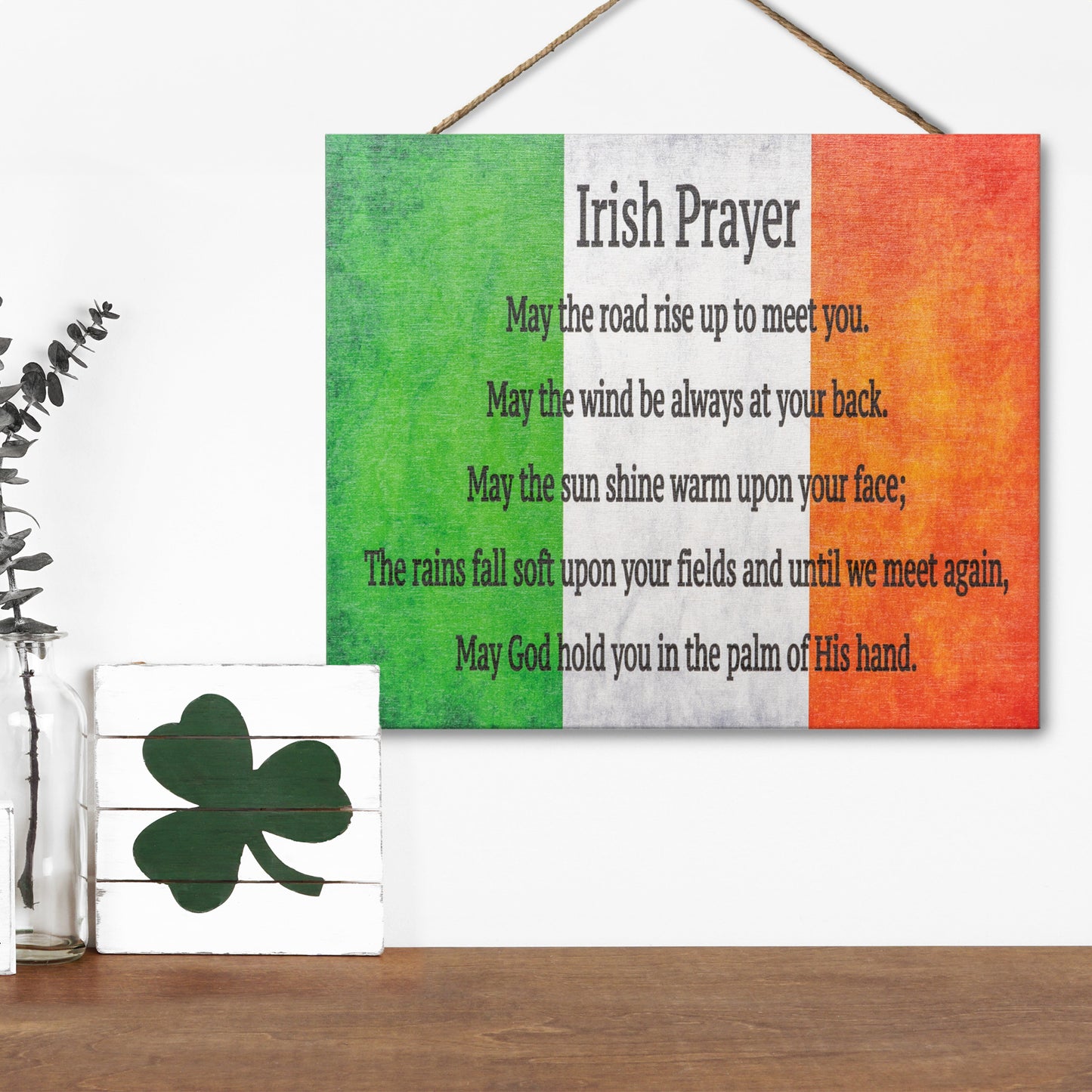 JennyGems Irish Prayer Wooden Sign, May the Road Rise Up To Meet You, 10x12 Hanging Wood Sign, Celtic Gifts, Irish Gifts, American Made