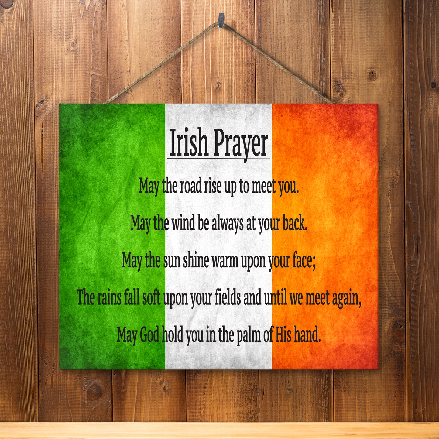 JennyGems Irish Prayer Wooden Sign, May the Road Rise Up To Meet You, 10x12 Hanging Wood Sign, Celtic Gifts, Irish Gifts, American Made