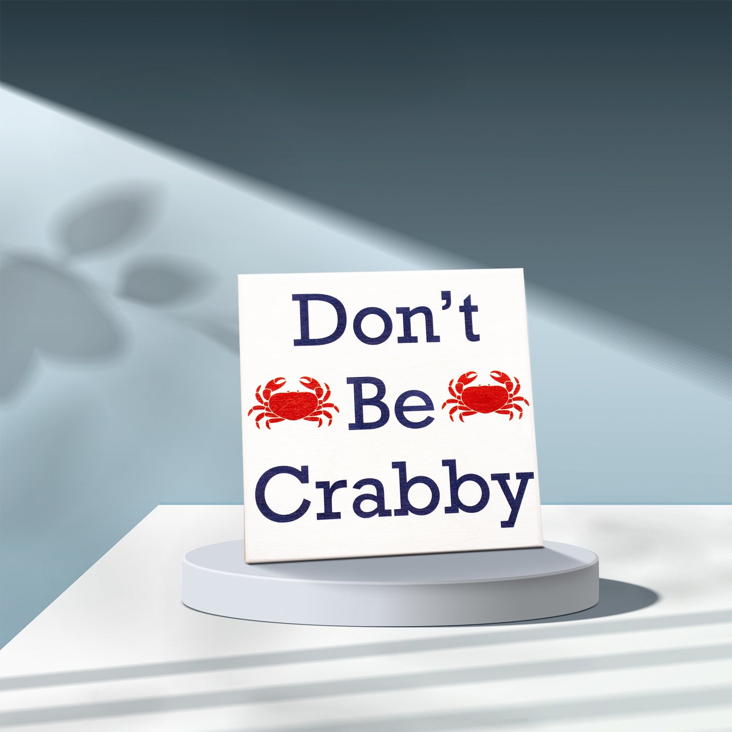 JennyGems Don't Be Crabby | Funny Beach House Sign | Wood Sign | Mom Gifts | Boater Gifts | Coastal Decor | Made in USA